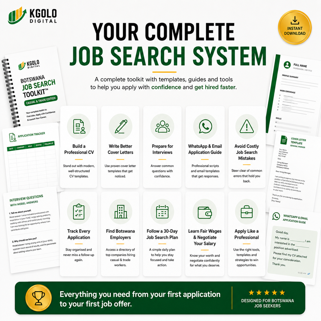 Botswana Job Search Toolkit™ – Casual & Trade Edition