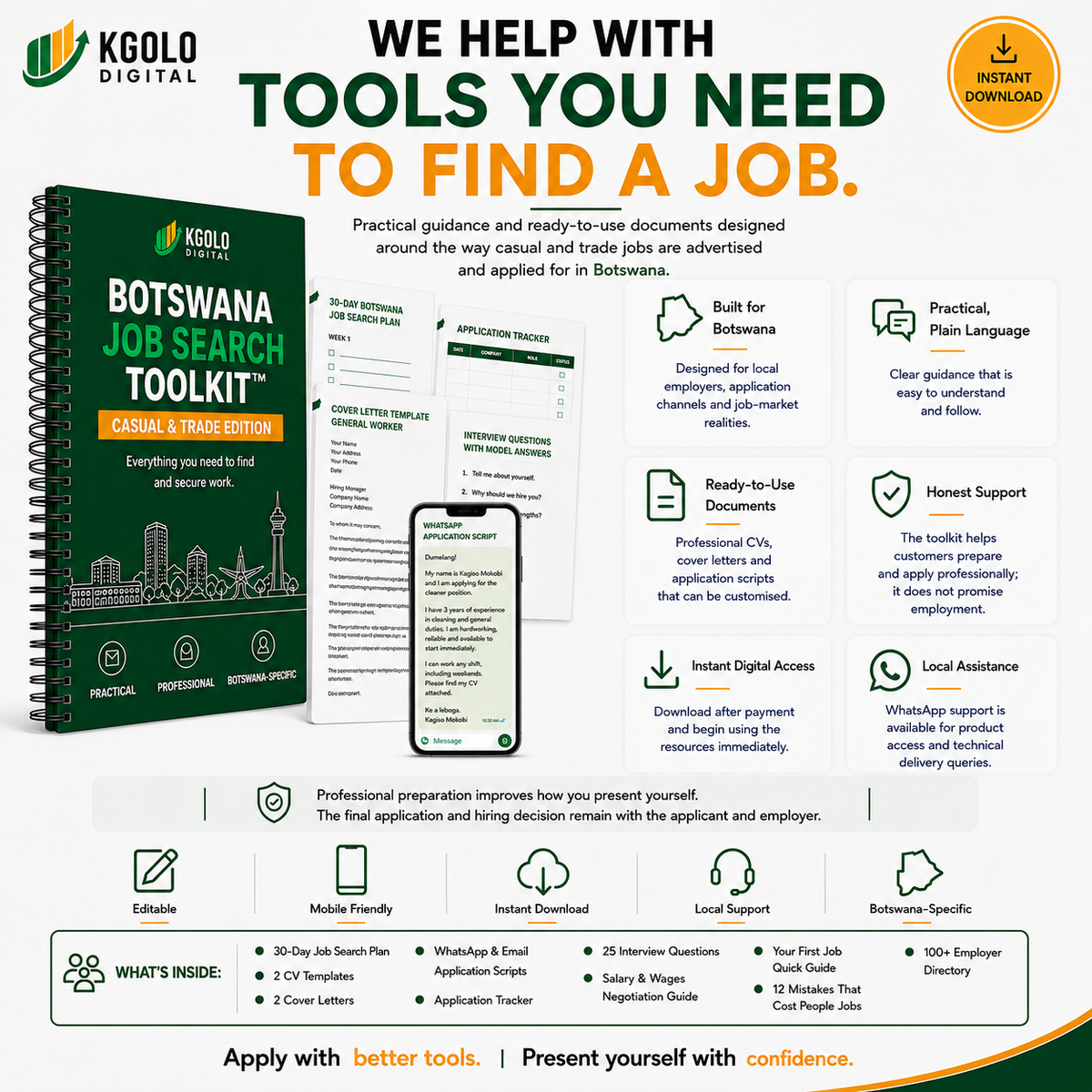 Botswana Job Search Toolkit™ – Casual & Trade Edition