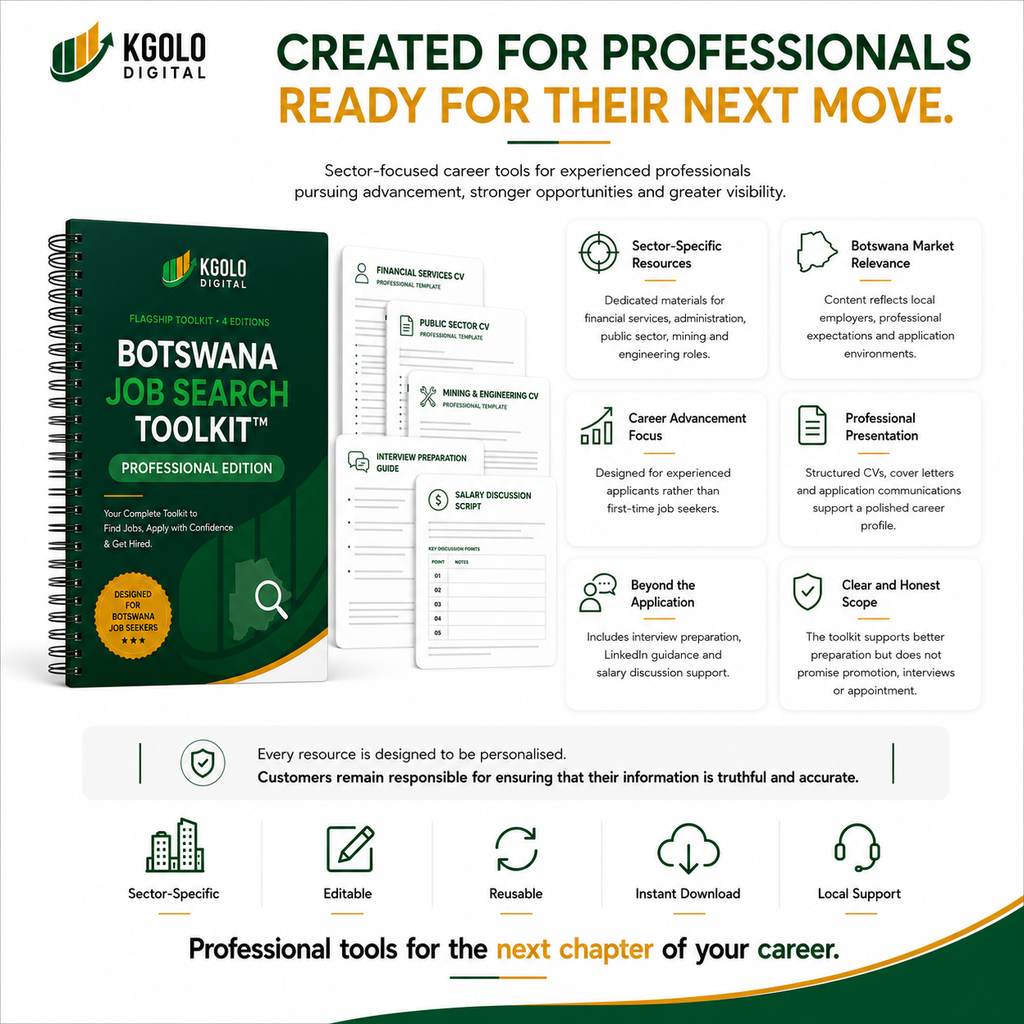 Botswana Job Search Toolkit™ – Professional Edition